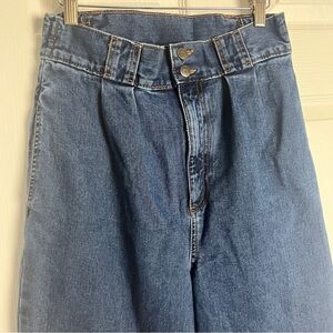 Lucy & Yak Addison Pleated High Rise Relaxed Leg Organic Denim Jeans - size 28
